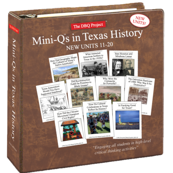 Mini Q Example NEW! Mini-Qs in Civics Volume 2: Teacher Resource Binder - The DBQ Project